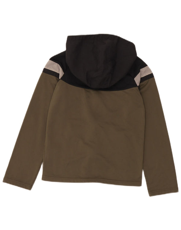 Felpa con cappuccio e zip Nike per ragazze, 12-13 anni, grande, in poliestere color kaki