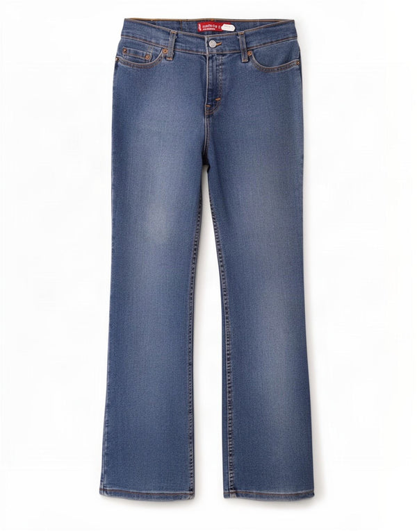 Levi's Donna 518 Jeans Bootcut Super Low US 9 Medio W30 L31 Cotone Blu