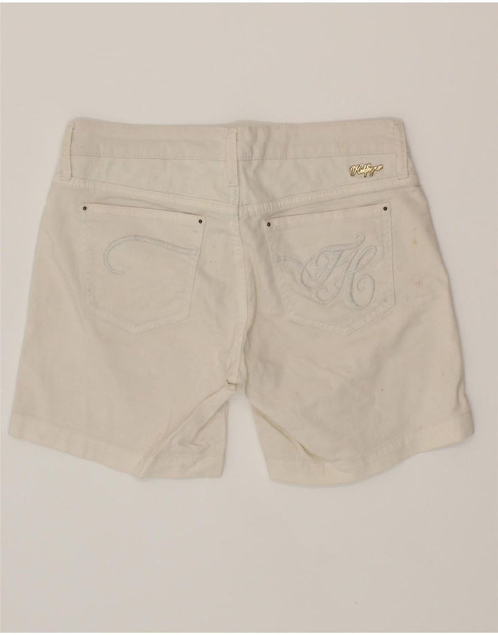 TOMMY HILFIGER Womens Denim Shorts W28 Medium White Cotton Vintage Tommy Hilfiger and Second-Hand Tommy Hilfiger from Messina Hembry 