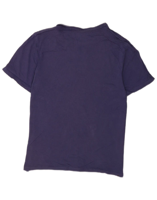 T-shirt grafica da uomo Champion Top in cotone blu navy medio