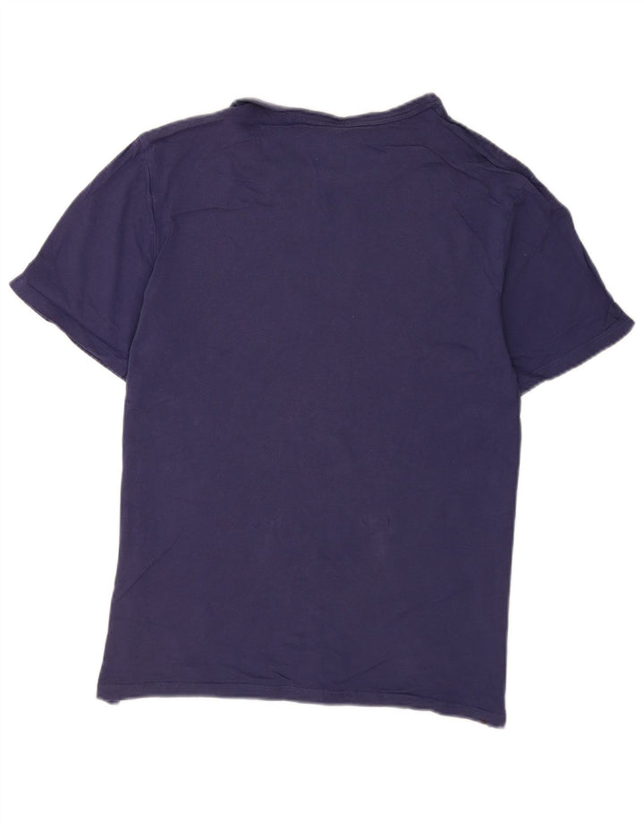 T-shirt grafica da uomo Champion Top in cotone blu navy medio