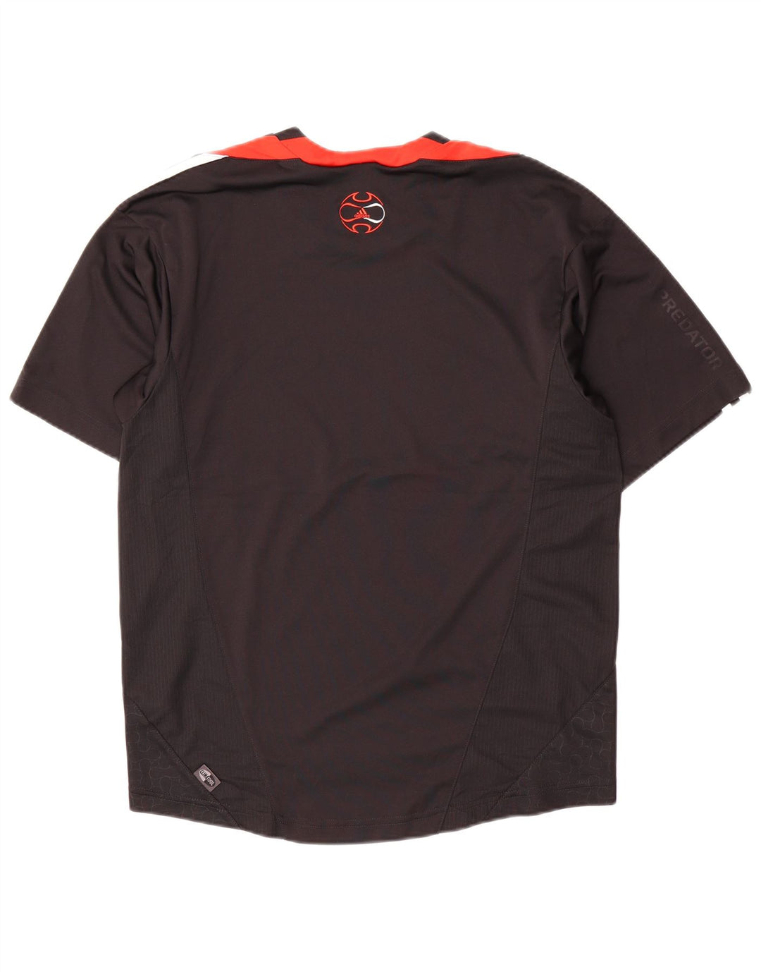 T-shirt da uomo Adidas Top Small nera in poliestere color block