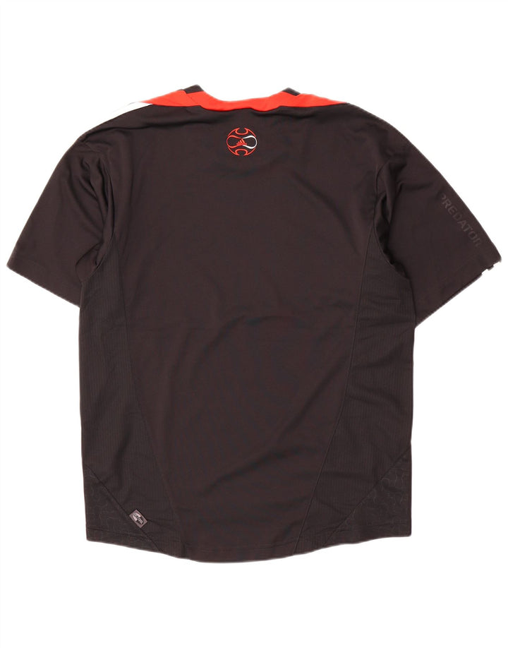 T-shirt da uomo Adidas Top Small nera in poliestere color block