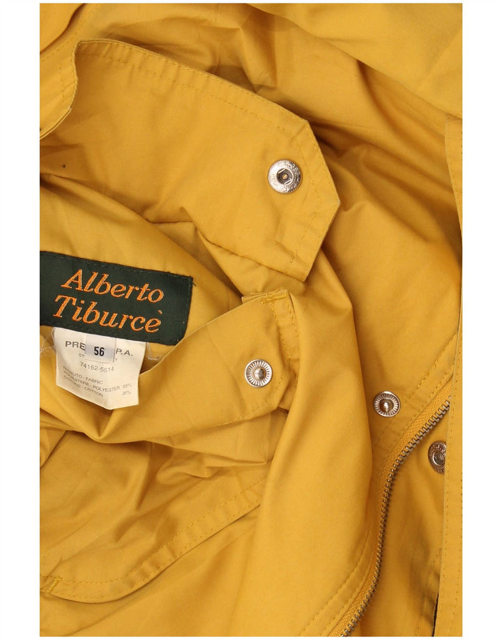 Giacca utilitaria vintage da uomo IT 56 3XL Poliestere giallo