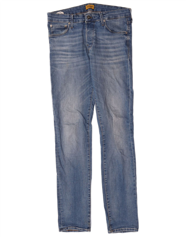 Jack & Jones Uomo GLENN Slim Jeans W32 L34 Cotone Blu