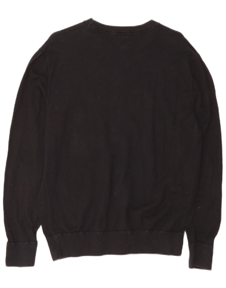 Maglione maglione girocollo da uomo Gap piccolo in cotone nero