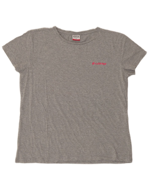 T-shirt da donna Lotto Top UK 18 XL cotone chiazzato grigio