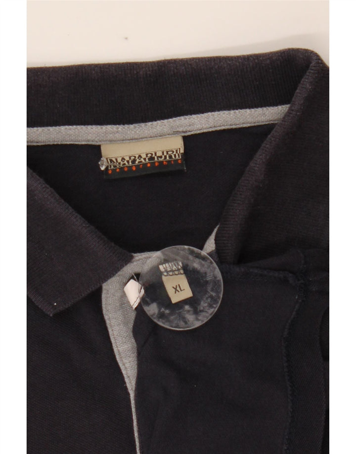 NAPAPIJRI Mens Polo Shirt XL Navy Blue Vintage Napapijri and Second-Hand Napapijri from Messina Hembry 