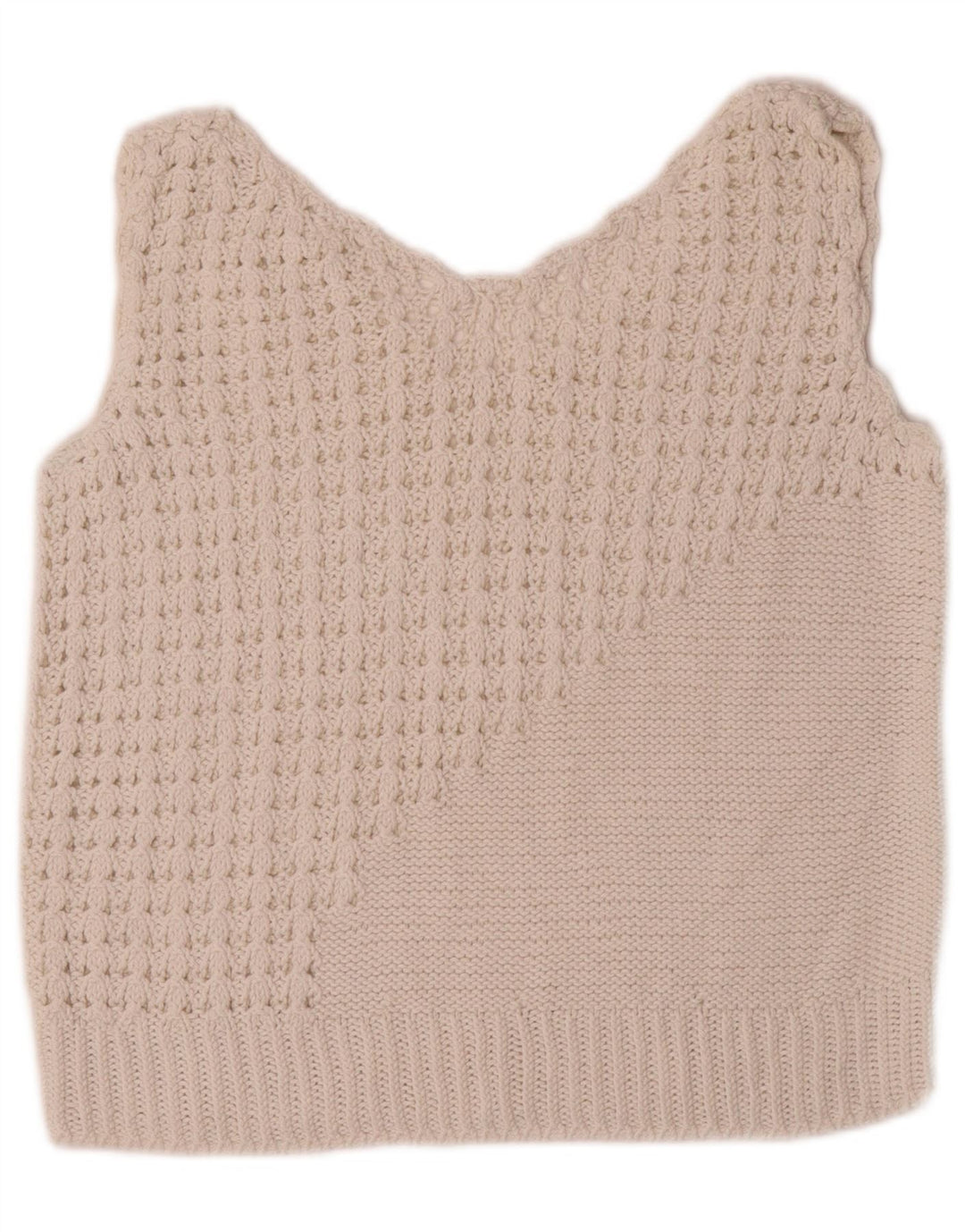 Canotta corta da donna vintage UK 10 piccola bianca