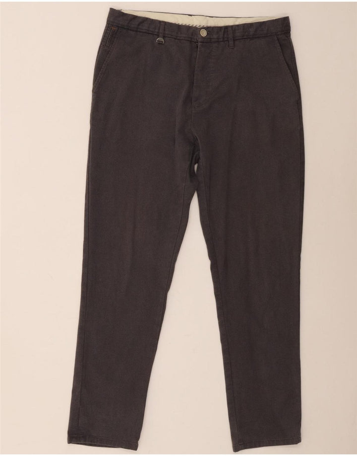 Pantaloni chino slim da uomo Zara EU 44 Large W34 L29 Grigio