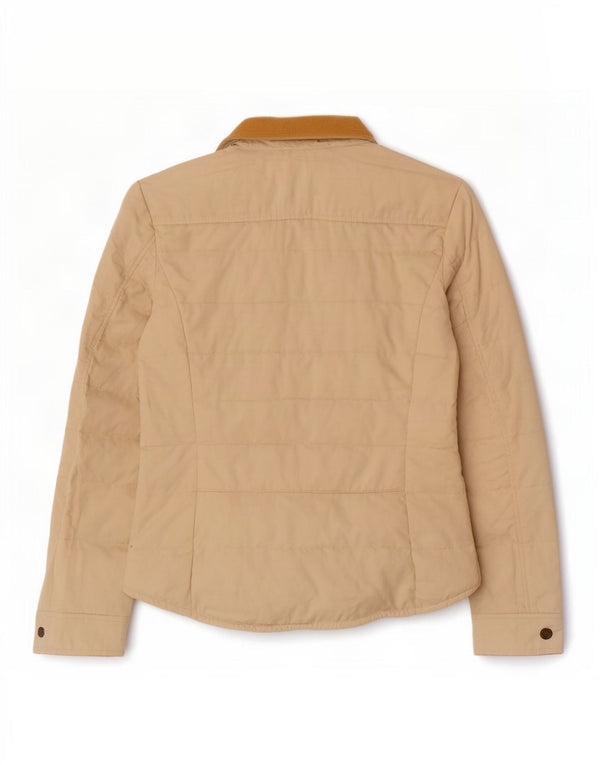 Giacca imbottita da donna Massimo Dutti UK 16 grande cotone beige