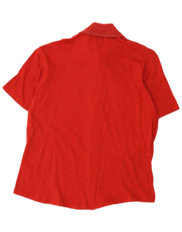 Camicia Trussardi Jeans Uomo Manica Corta 2XL Cotone Rosso