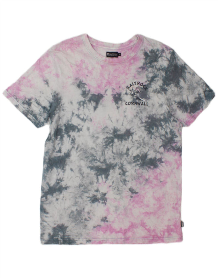 T-shirt grafica da uomo Saltrock Top in cotone tie-dye medio multicolore
