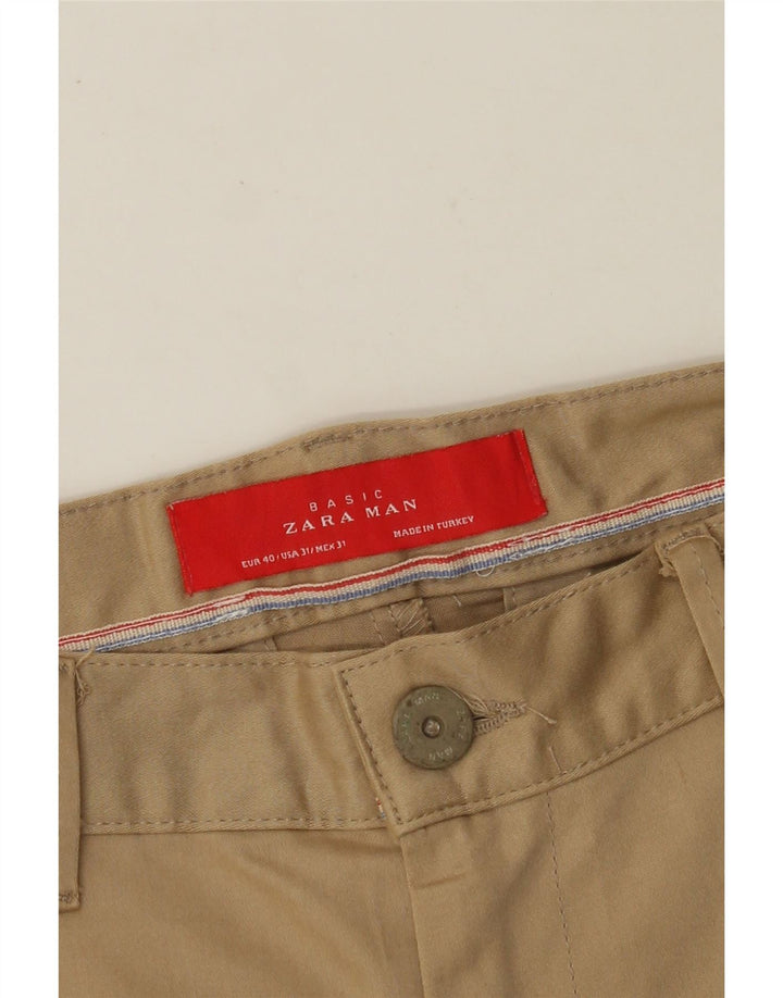 Pantaloni chino slim da uomo ZARA EU 40 medio W31 L27 Beige