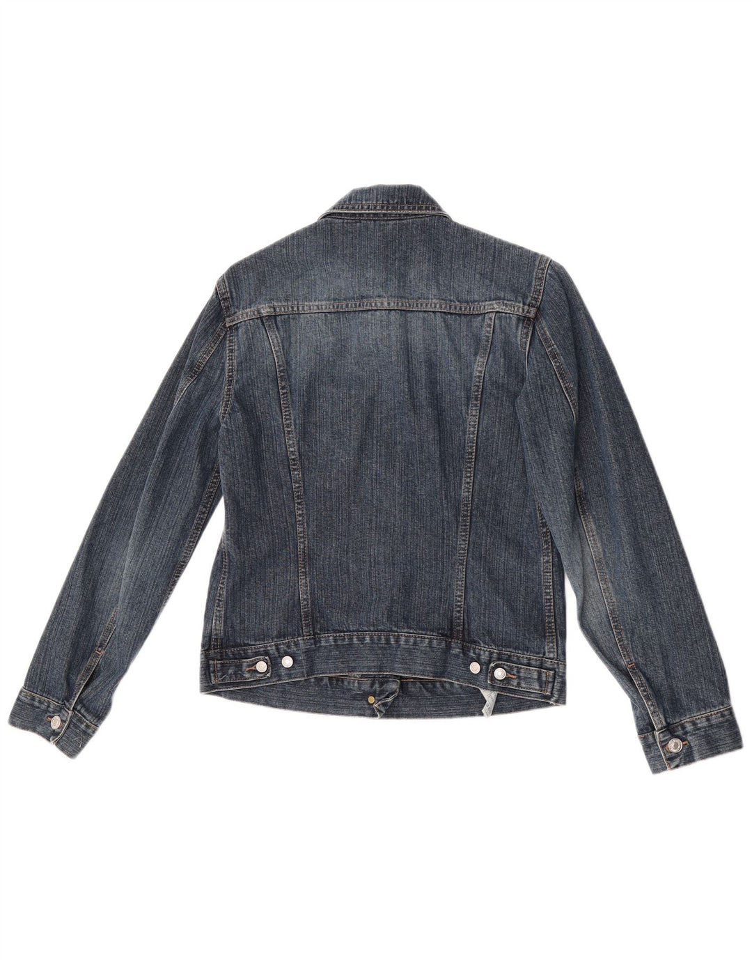 Giacca in denim da donna Benetton UK 10 piccola in cotone blu