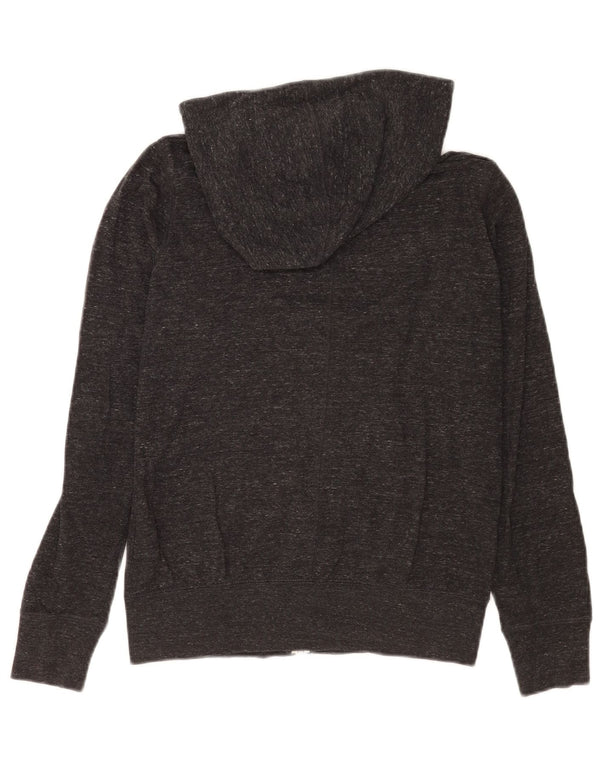 Felpa con cappuccio e zip da donna Nike UK 12 Cotone screziato grigio medio