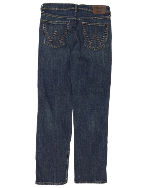Wrangler Mens Regular Fit Straight Jeans W30 L30 Blue Cotton