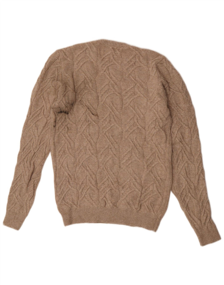 Maglione maglione girocollo da uomo Marks & Spencer piccolo beige in poliammide