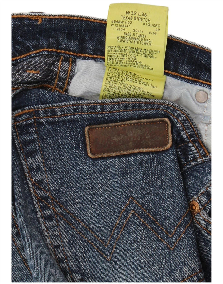 WRANGLER Jeans dritti elasticizzati Texas da uomo W32 L36 cotone blu