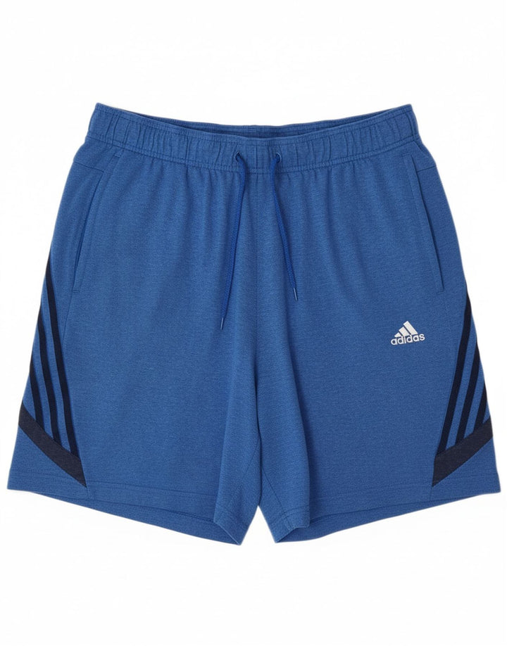 ADIDAS Mens Climalite Sport Shorts Large  Blue Polyester