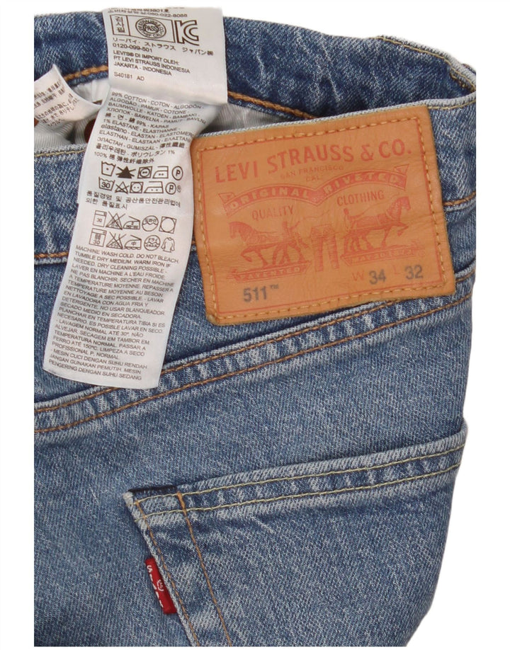 Jeans Levi's Uomo 511 Slim W34 L32 Cotone Blu