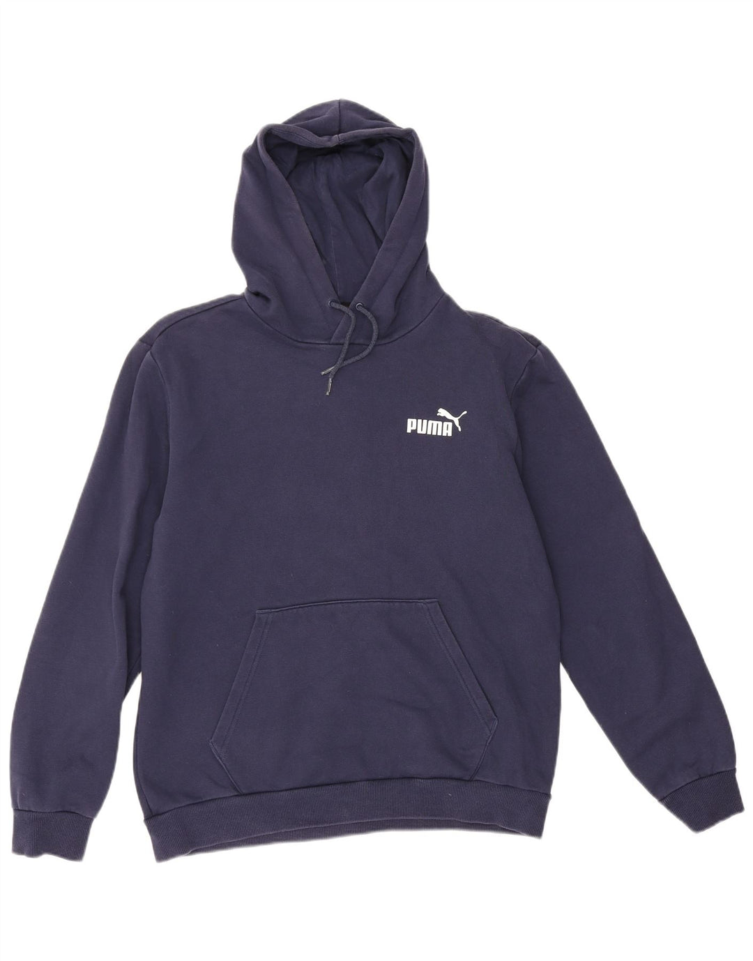 Felpa con cappuccio da uomo Puma media cotone blu navy