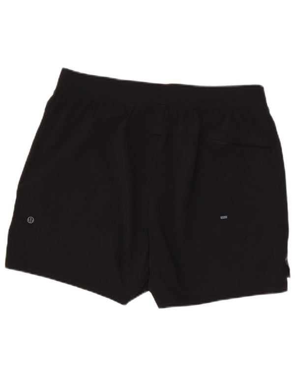 Pantaloncini sportivi da donna Lululemon grandi in nylon nero