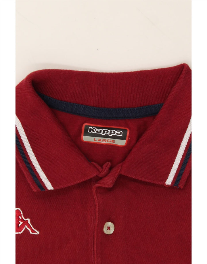 KAPPA Mens Polo Shirt Large Red Cotton Vintage Kappa and Second-Hand Kappa from Messina Hembry 