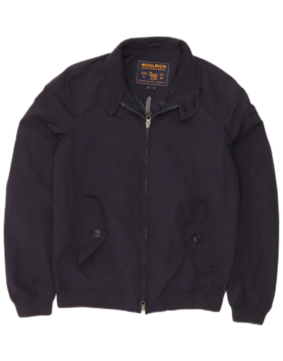 Giubbotto bomber da uomo WOOLRICH UK 34 XS nylon blu navy
