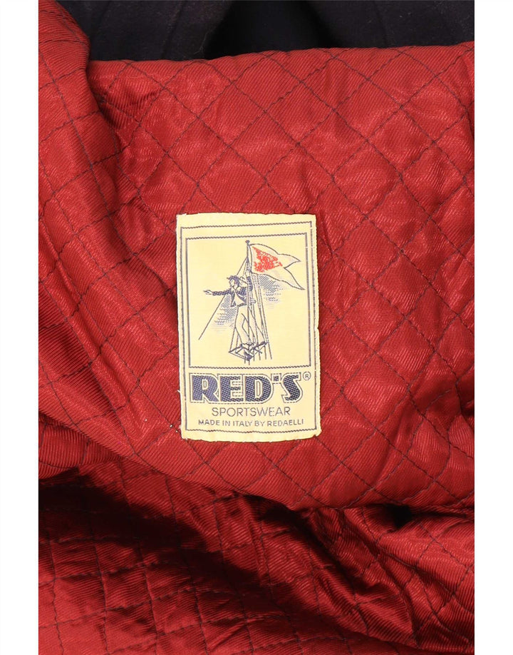 Cappotto doppiopetto da uomo RED'S IT 50 Large in lana blu navy