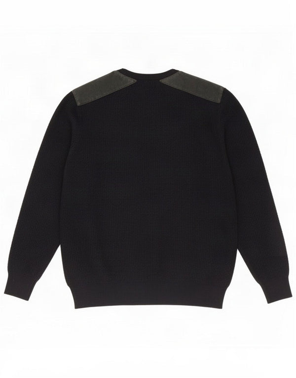 Zara Maglione girocollo da uomo grande blu navy