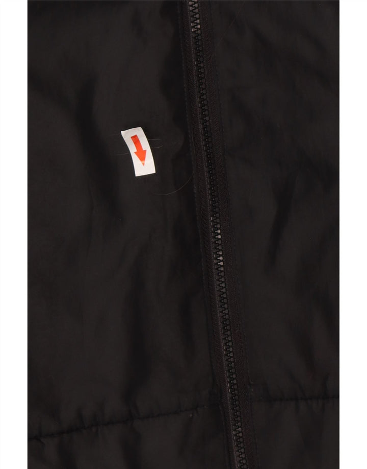 Giacca imbottita con cappuccio da donna Adidas UK 12/14 Medium Nero Poliestere