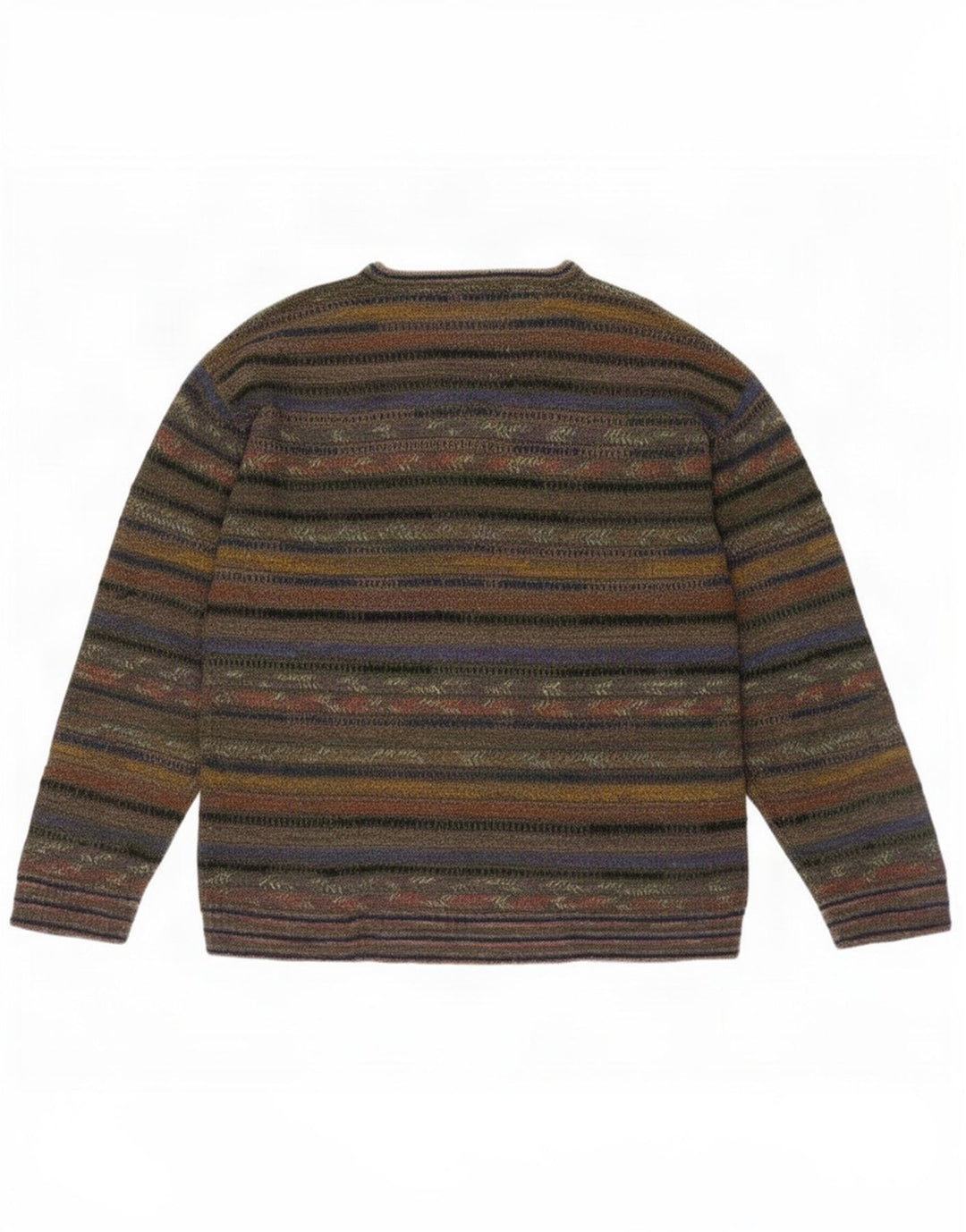Maglione da uomo con scollo a V Fiume Fiume in acrilico a righe multicolore medio