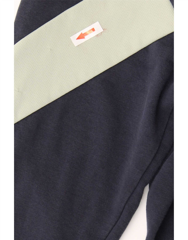 Giacca da ginnastica da uomo Adidas piccola in cotone color block blu navy