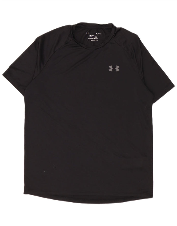 T-shirt da uomo Under Armour Top medio poliestere nero