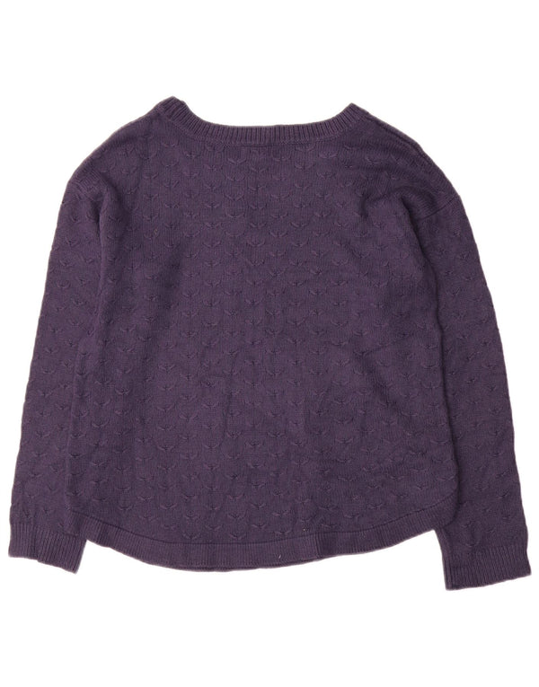 Maglione maglione con scollo a barca da donna Fat Face UK 8 piccolo in viscosa blu navy