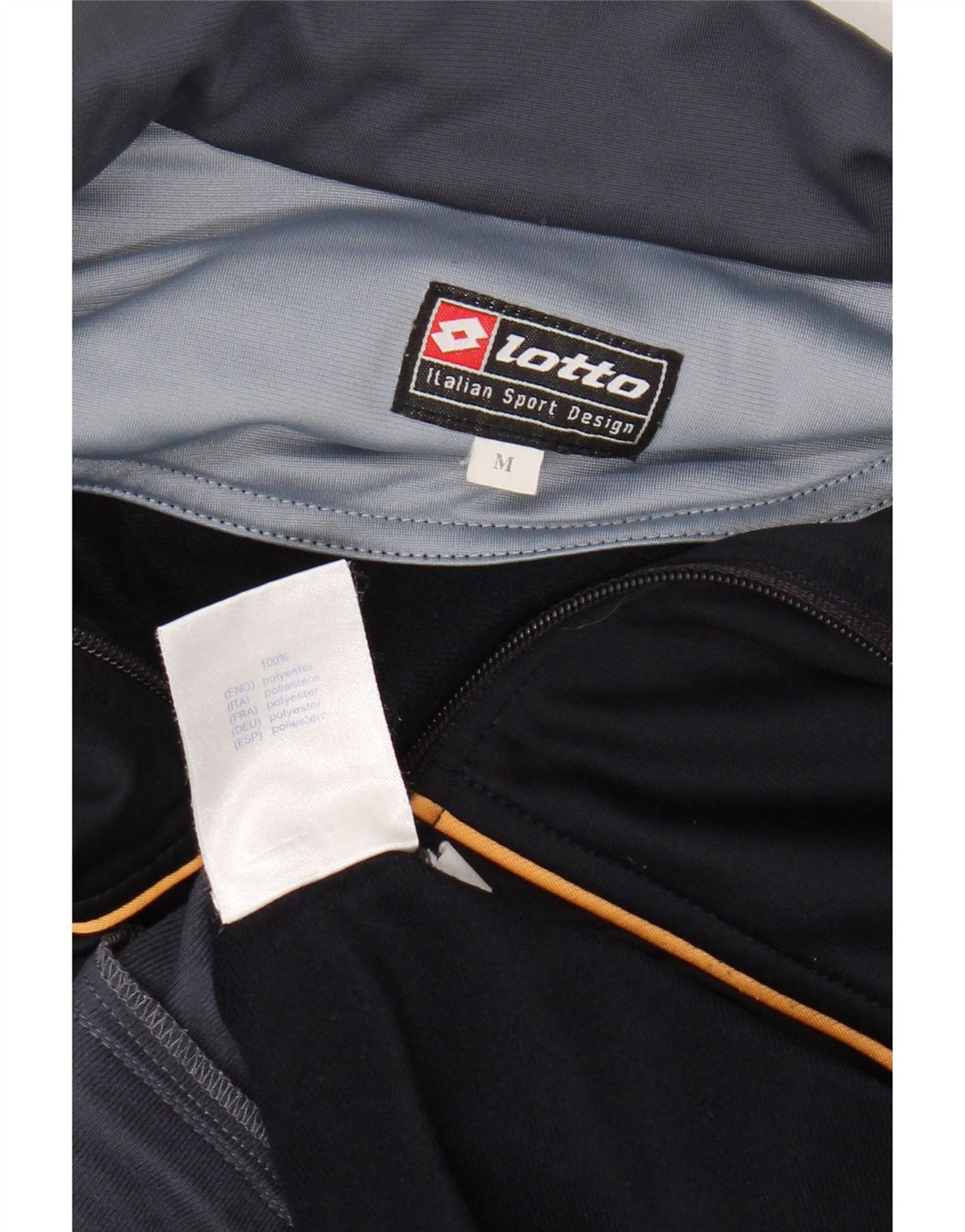 Giacca sportiva da uomo Lotto a blocchi di colore medio blu navy