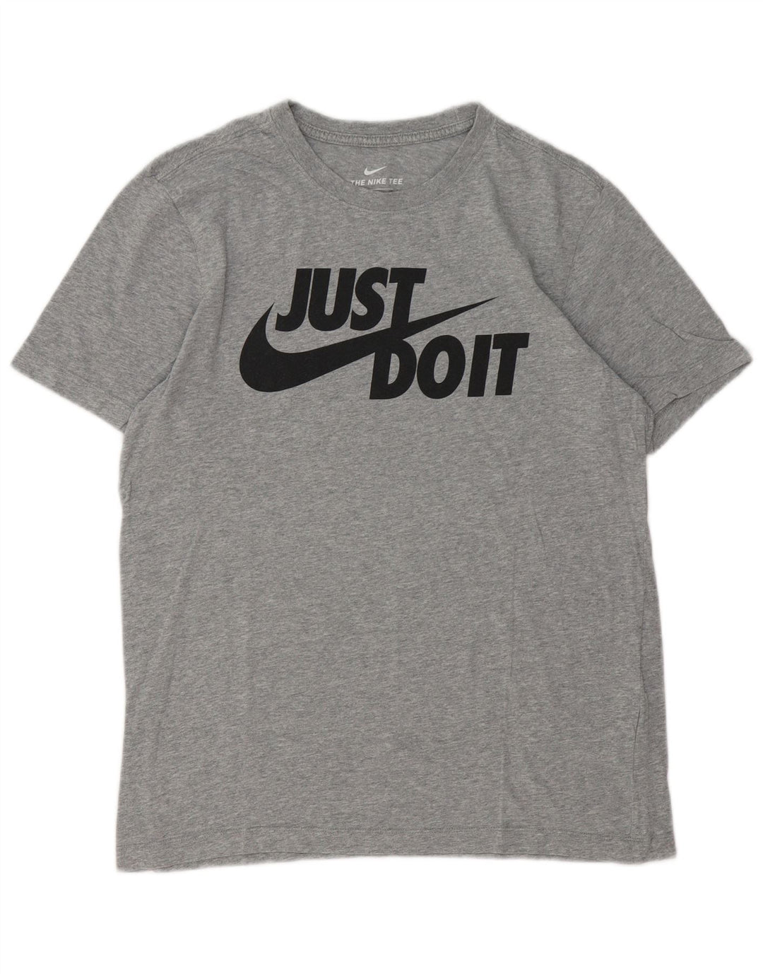 T-shirt grafica Nike da uomo in cotone mélange grigio medio
