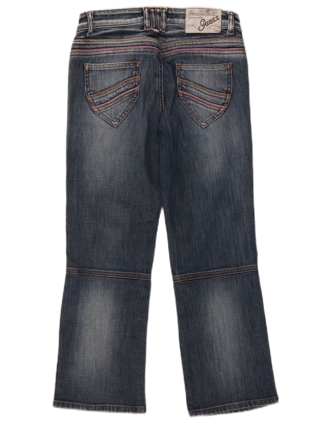 Jeans cropped da donna Guess W26 L24 cotone blu