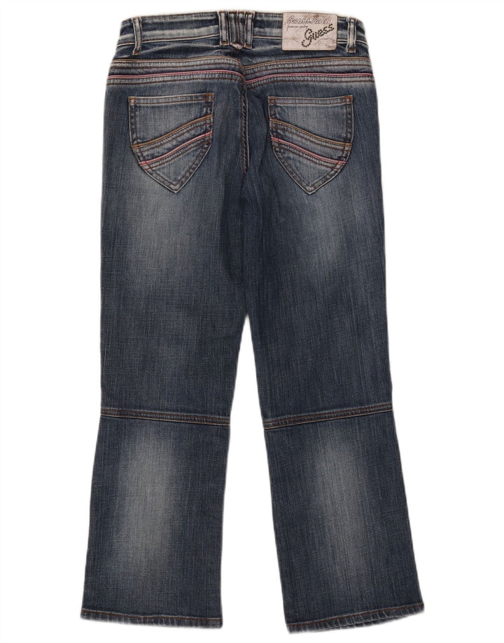 Jeans cropped da donna Guess W26 L24 cotone blu