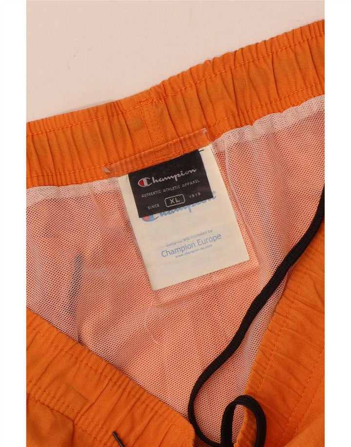 Pantaloncini da bagno da uomo Champion XL in cotone arancione