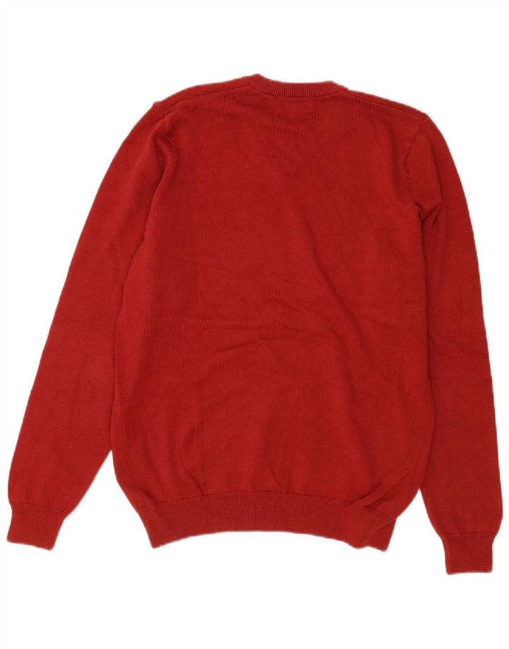 Maglione da uomo con scollo a V Marks & Spencer rosso medio