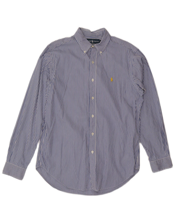 Camicia Ralph Lauren da uomo dalla vestibilità classica, gessato blu medio