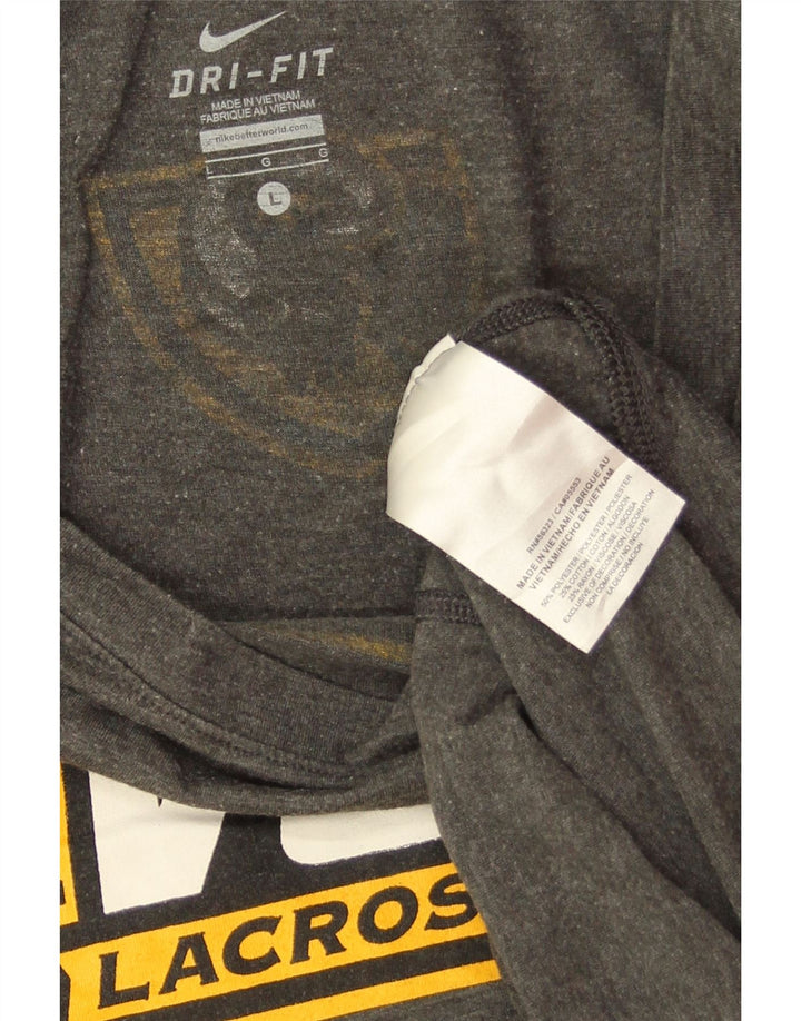 NIKE Donna VCU Rams Graphic Top manica lunga UK 16 Large Grigio Poliestere