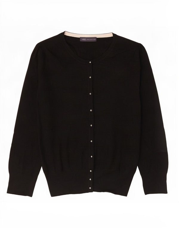 Maglione cardigan da donna Marks & Spencer UK 12 medio nero