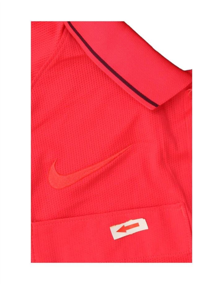 Polo Nike da uomo Dri Fit in poliestere color block rosa medio