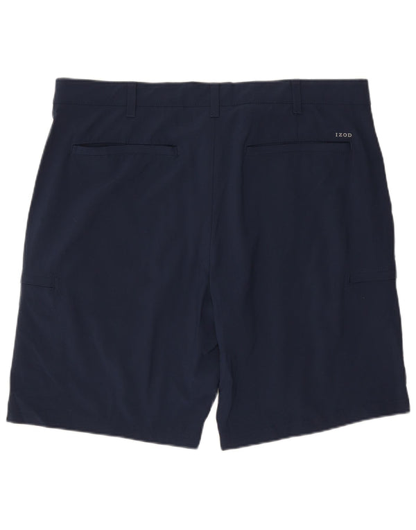 Pantaloncini cargo da uomo IZOD W38 XL poliestere blu navy