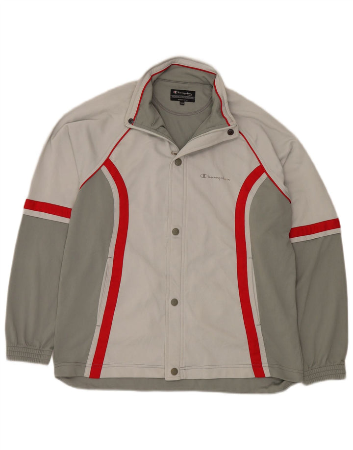 Giacca superiore della tuta da ragazzo Champion 13-14 anni Poliestere color block grigio