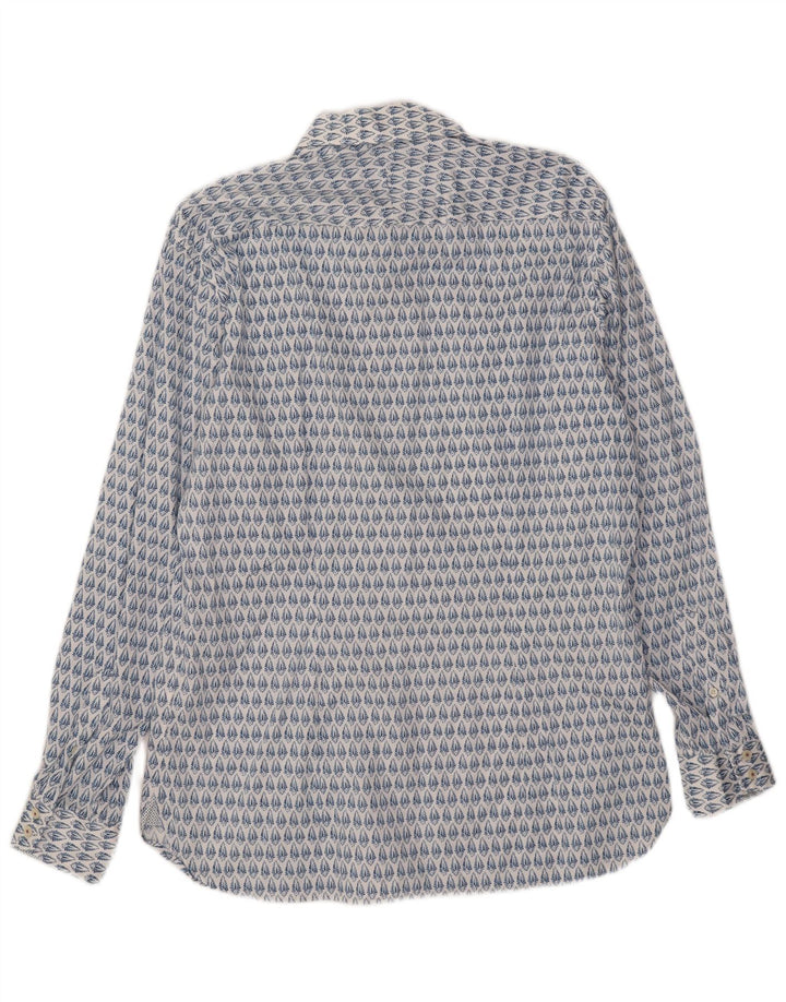 Camicia da uomo Ted Baker taglia 16 grande cotone floreale blu