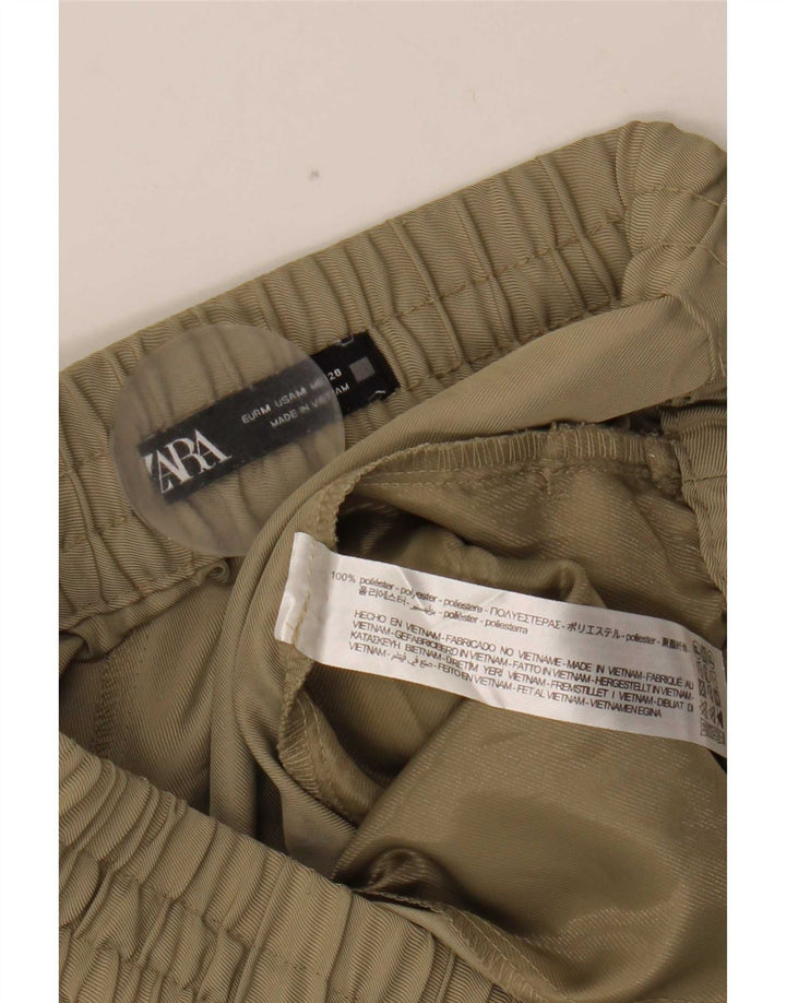 Pantaloni casual da jogging da donna Zara medi W28 L26 poliestere kaki
